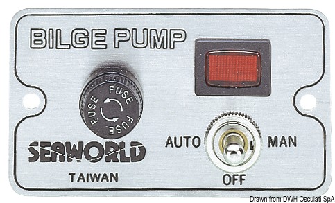 Bilge pump switch panel