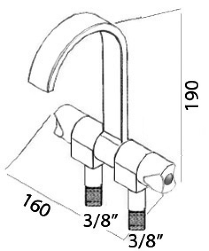 Style tap hot and cold water