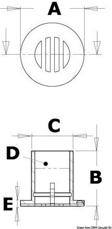 Cockpit drain 1"1/2