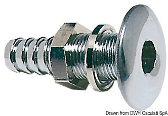 Thru-hull sea cock for any bilge pumps 15 mm