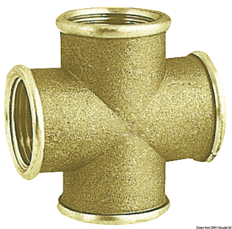 Brass cross joint female 1/2"