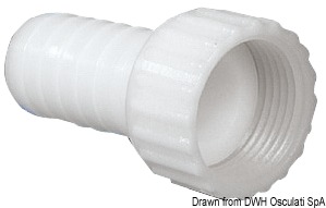 Straight female hose adapter 3/4" x 16 mm