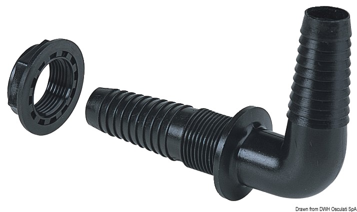 Thermopolymer bulkhead 1/2" x 11-13 mm