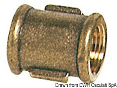 Brass joint sleeve female/female 1"1/2