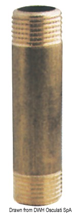 Brass extension sleeve 1" x 200 mm