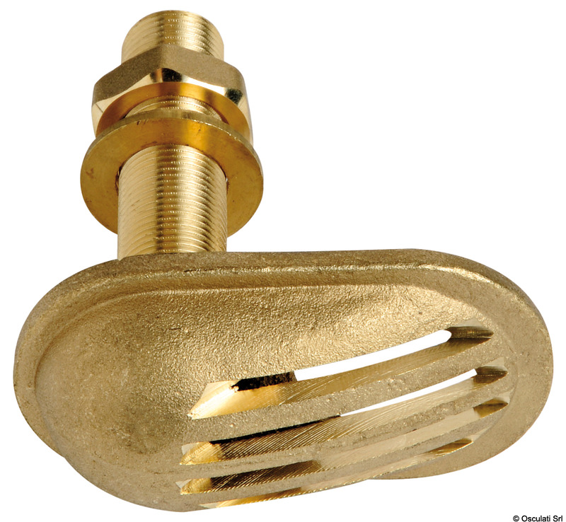 Cast brass thru hull scoop strainer 2"1/2