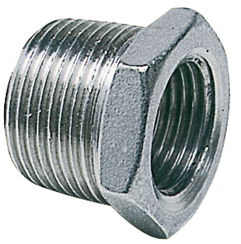 Male/female reducing pipe 3/4" x 1/2"