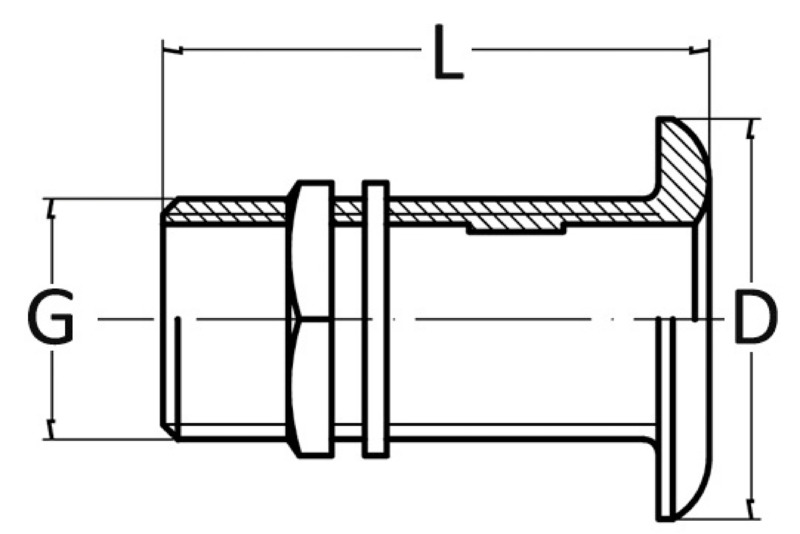 Sea cock yellow brass 1"1/2