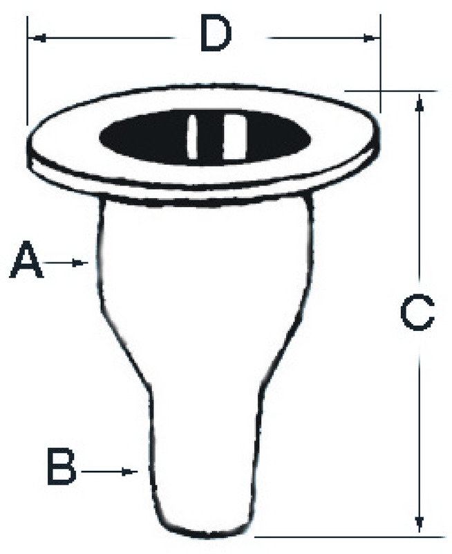 Seacock white plastic w/hose adaptor 1"1/2
