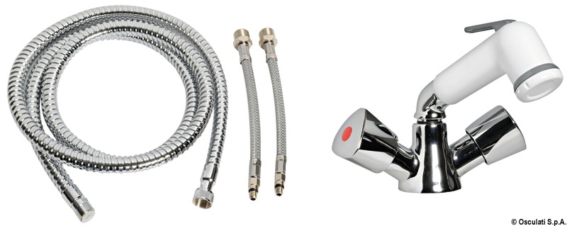 Mixer tap w/swivelling shower