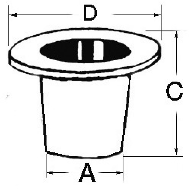 Threaded seacock white plastic 3/4"