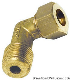 Brass comprssion joint 90° male 12  mm x 3/8"