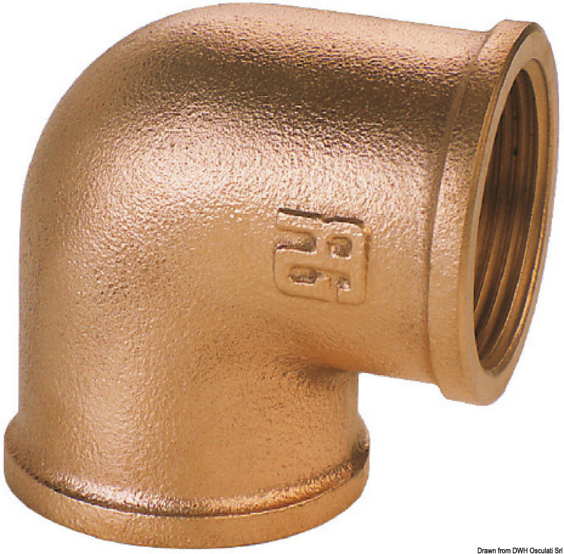 GUIDI bronze F-F 90° elbow 1/4"