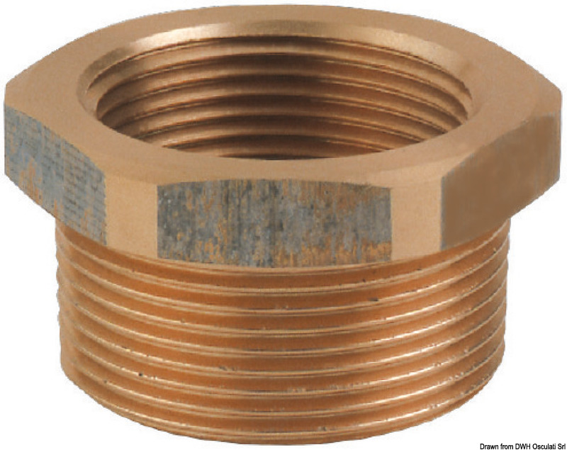GUIDI bronze M-F connector 3/4" x 1/2"