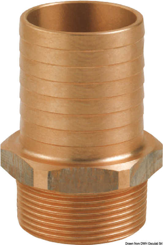 GUIDI bronze male hose connector 3/8" x 13 mm