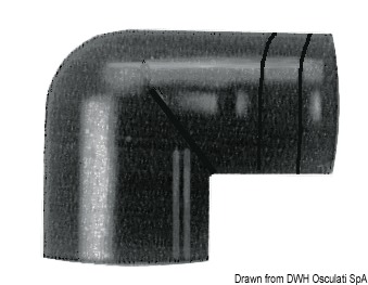 WHALE semirigid 90° elbow 38 mm