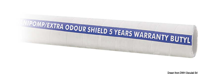 Sanipomp-extra anti-smell hose for WC 51mm 40m