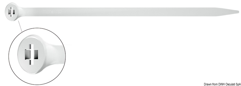 2-Lock clamp 2.5 mm x 100 mm Ø 1/21 mm AISI 316 closure