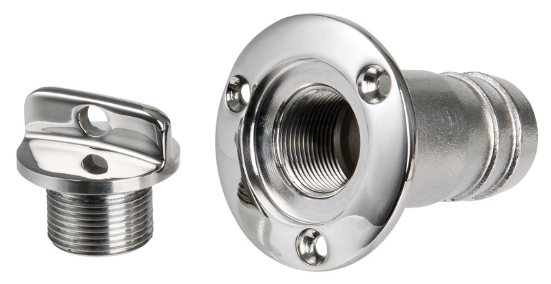 Bilge drain plug AISI 316 mirror polished 48 mm