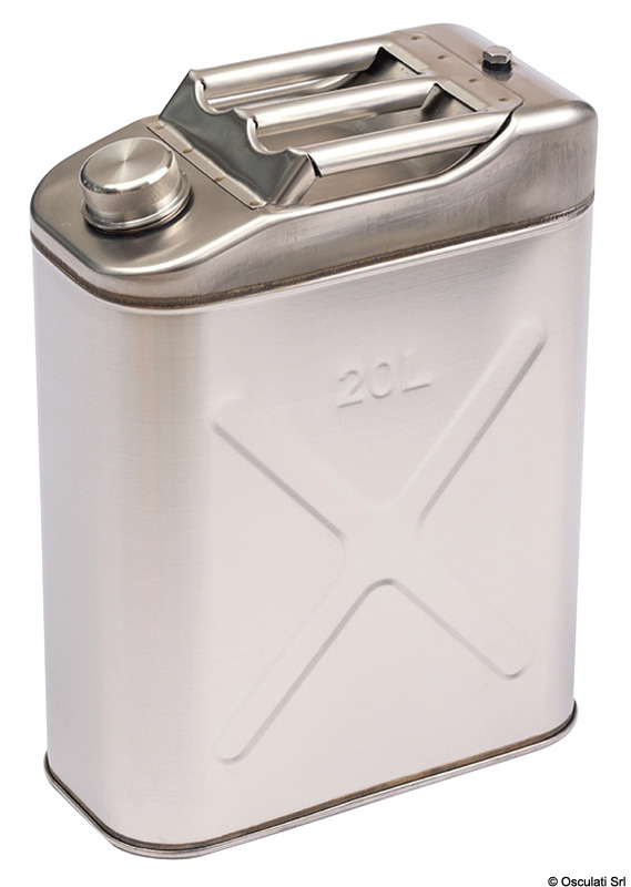 Fuel jerrycan mirror polished SS 20 l