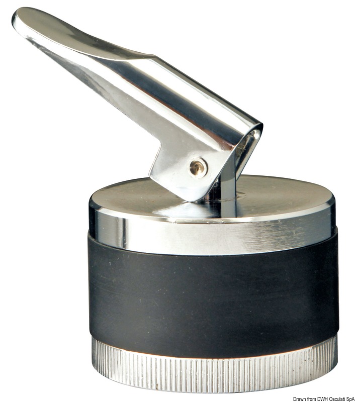 Chromed brass expansion drain plug 42 mm