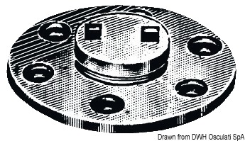 Chromed brass water drain plug 20 mm