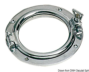 Round chromed brass portlight 200 mm