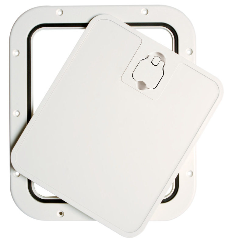 White inspection hatch removable lid 305 x 355mm