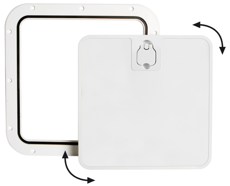 White inspection hatch removable lid 375 x 375mm