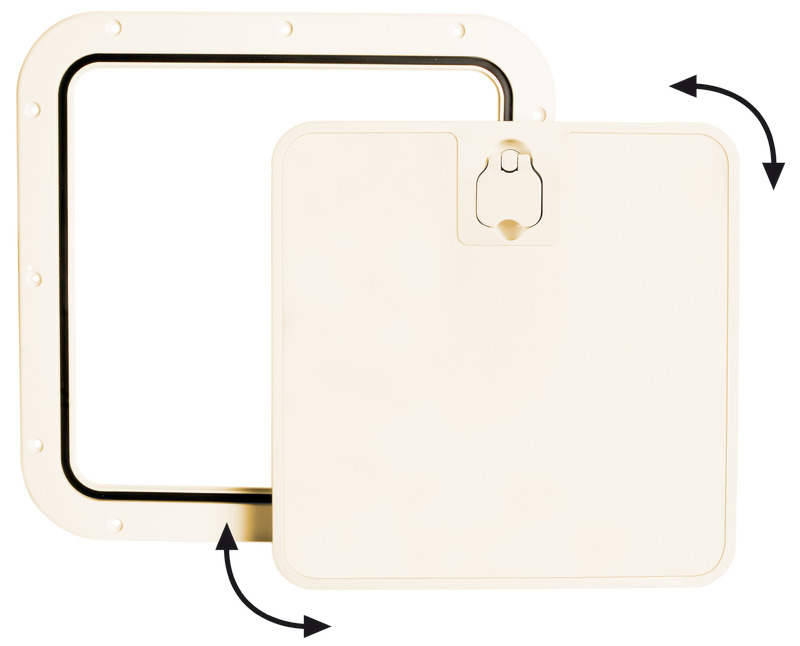 Cream inspection hatch removable lid 375 x 375mm