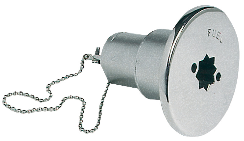 WATER deck plug cast mirror polished AISI316 38 mm