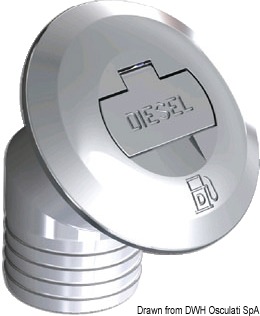 Diesel 30°-tilted deck filler 50 mm