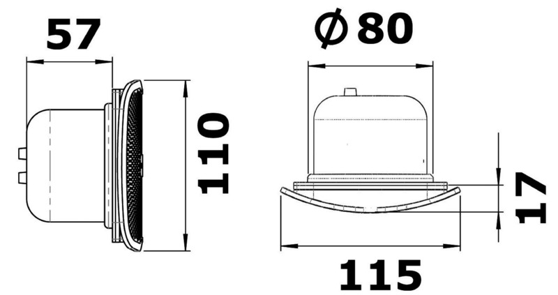 Sound built-in horn Round version