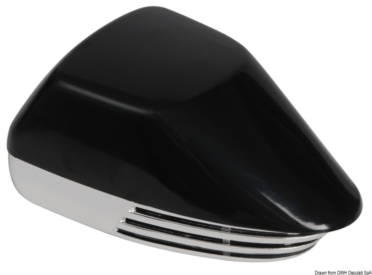 Diaphragm horn - black / chrome - 12V - 100x155x70mm - 114dB
