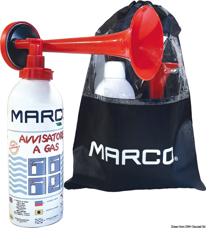 Portable gas trumpet 400ml type-approved RINA