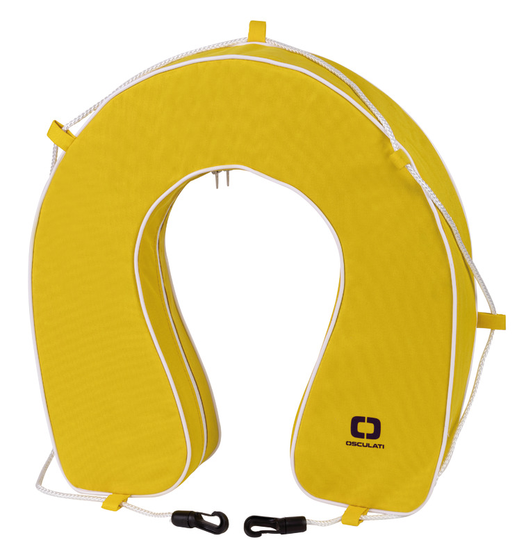 Soft horseshoe lifebuoy yellow PVC