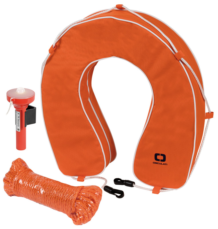 Horseshoe lifebuoy w/ white cover