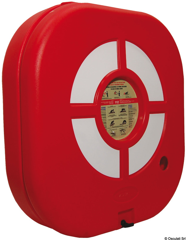Life buoy support with lid