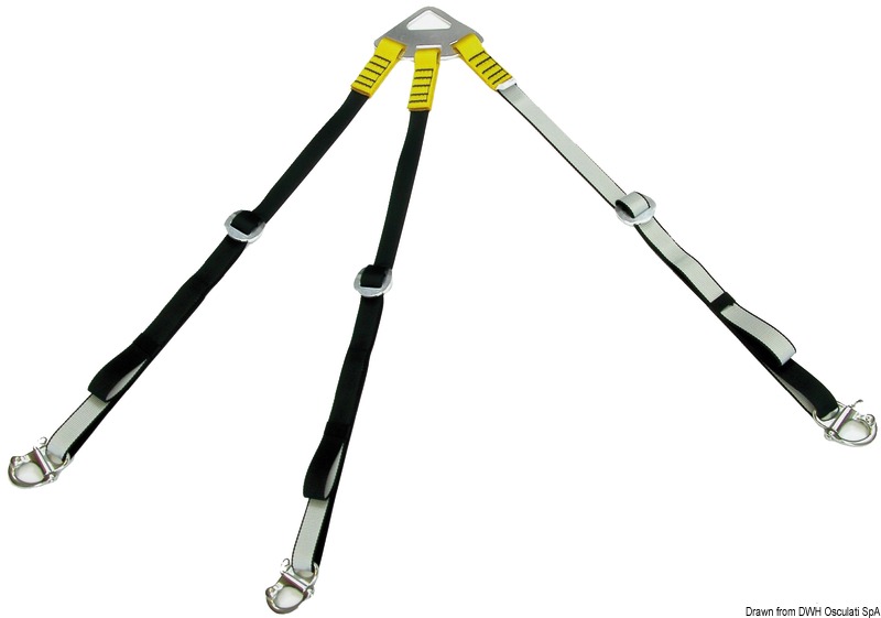 3-arm dinghy lift system