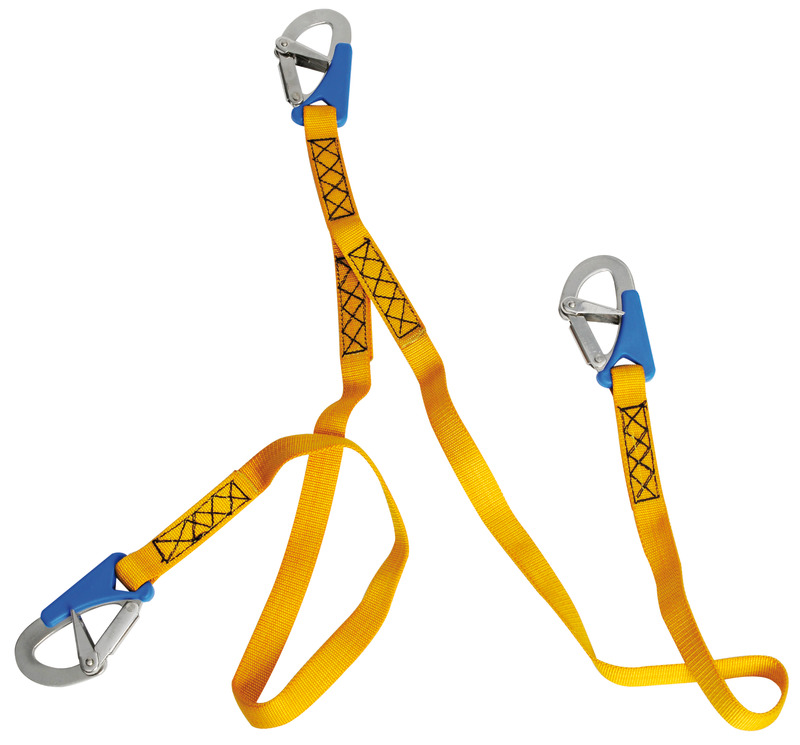 Euro Lightline safety line 2m + 3 shackles Fast opening