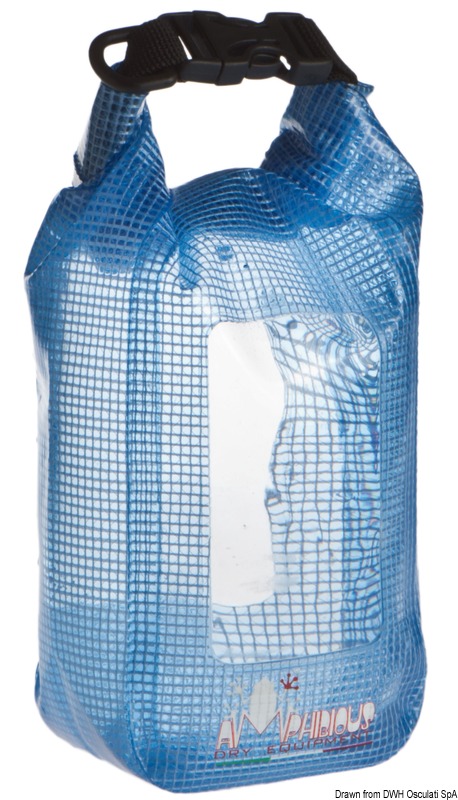 Amphibious watertight light blue bag