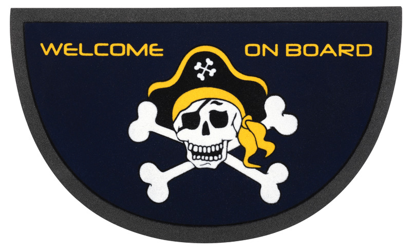 Format antiskid semi-circ. doormat 40x68 cm Pirate