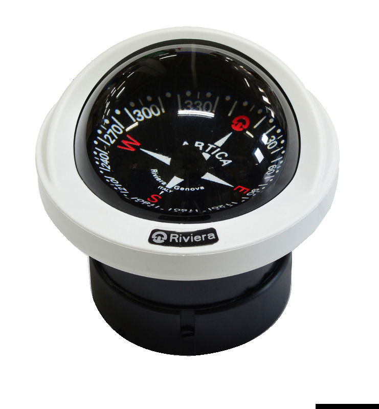 RIVIERA Artica Slim 2"3/4 white compass, black rose