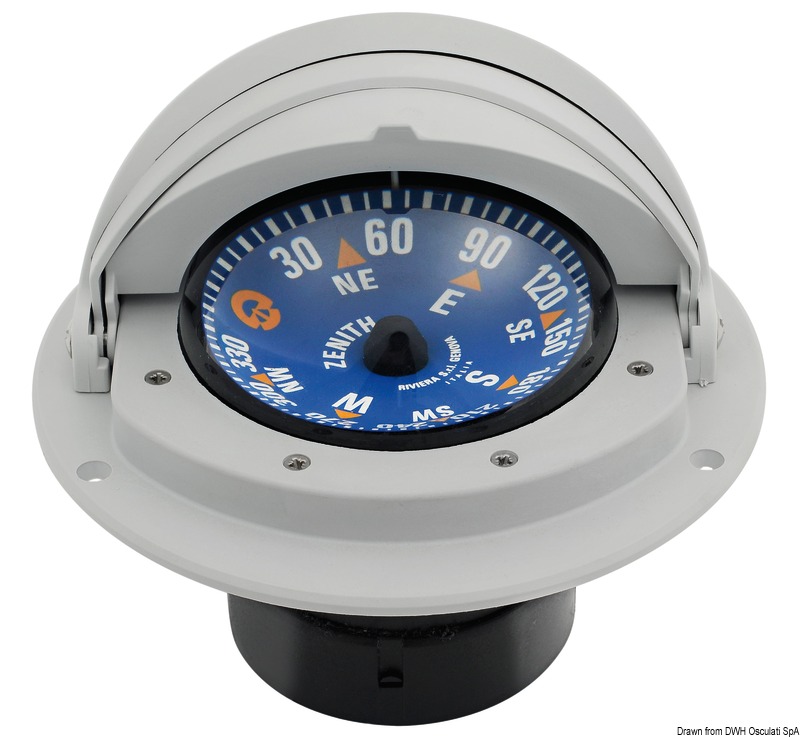 RIVIERA compass 3" w/cover blue rose/grey body
