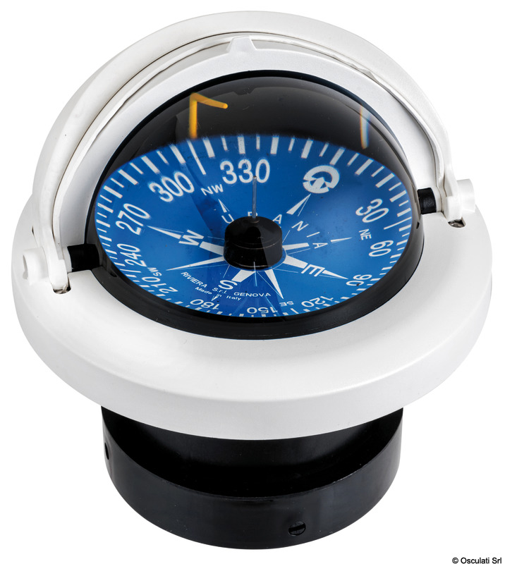 RIVIERA compass 4" enveloping opening white/blue topview