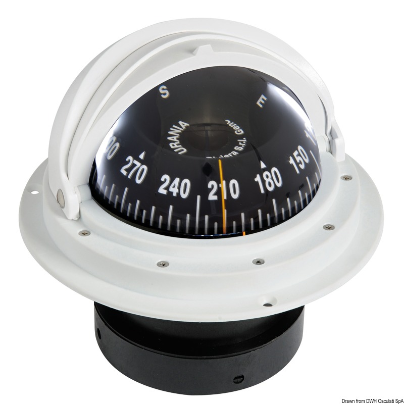 RIVIERA compass 4" enveloping opening white/black front view