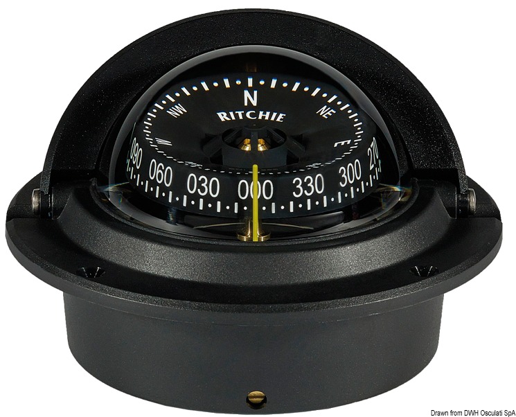 RITCHIE Wheelmark built-in compass 3" black/black