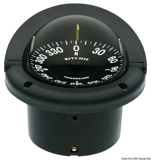 RITCHIE Helmsman built-in compass 3"3/4 black/blac