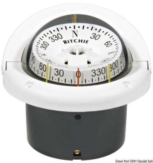 RITCHIE Helmsman 2-dial compass 3"3/4 white/white