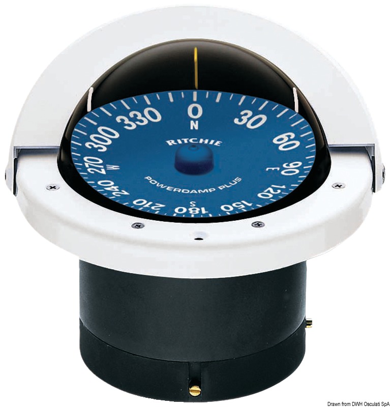 RITCHIE Supersport compass 4"1/2 white/blue